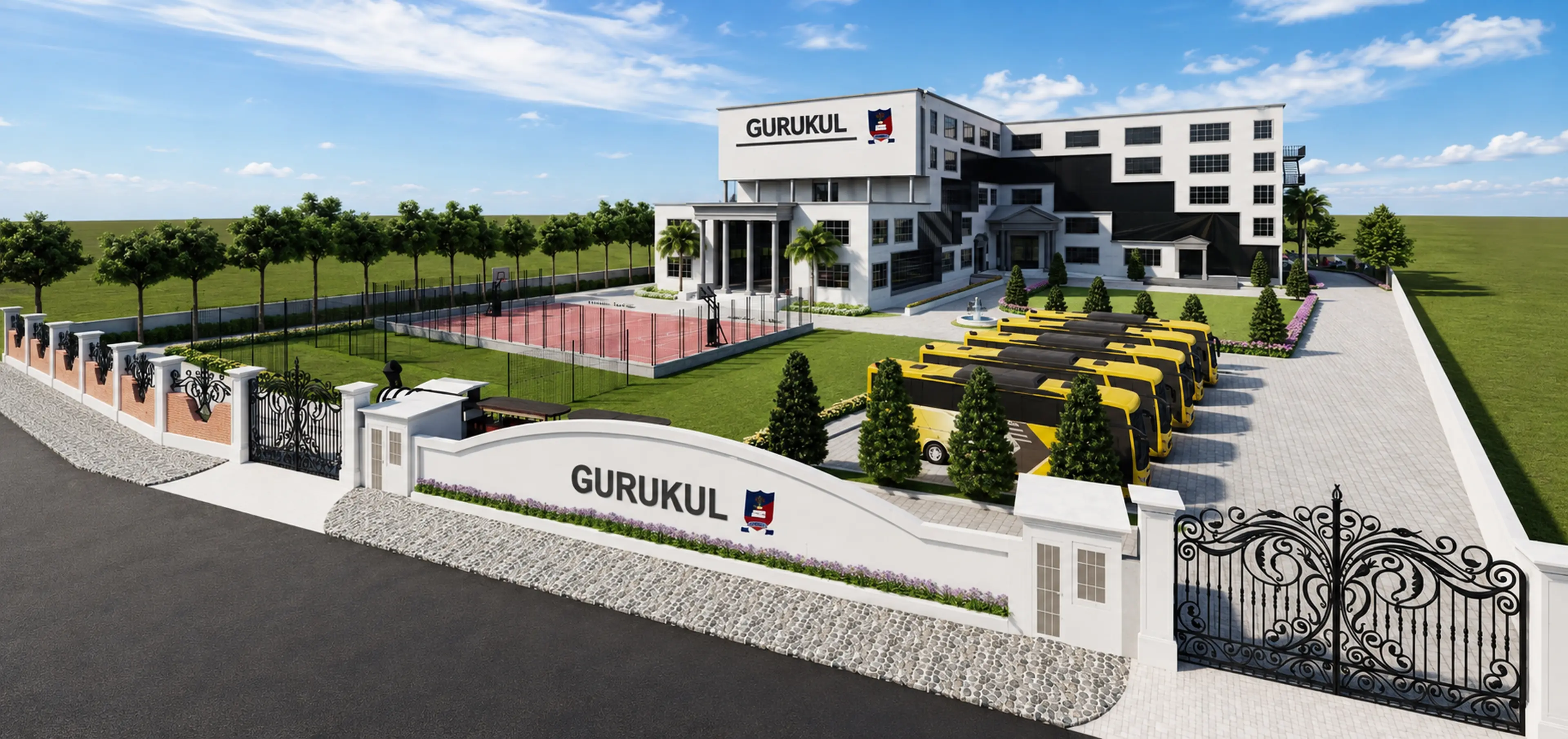 Architectural visualisation of the proposed Gurukul campus approach